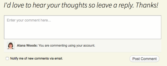 Comments box